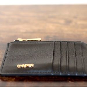 Parfois black cardholder with zip compartment